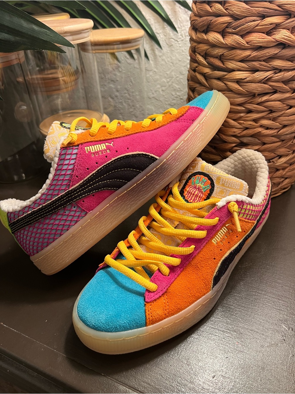 PUMA Multicolor PINK ORANGE BLUE PURPLE YELLOW Suede Out Of Season Sneakers
